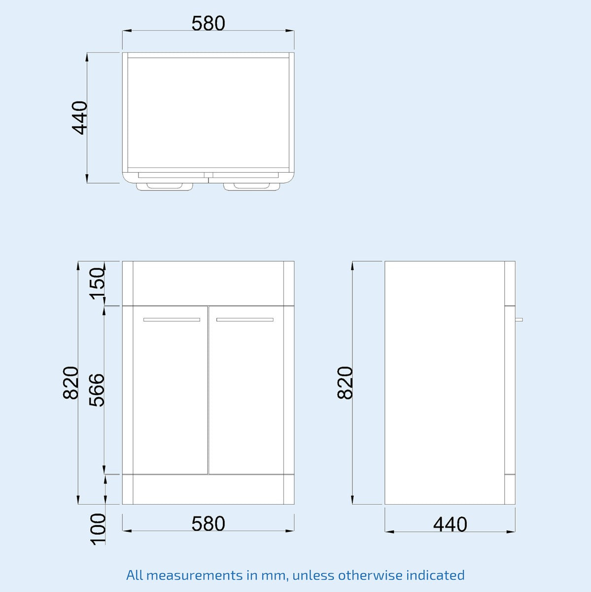 Lex 600mm Vanity Basin Unit & Rimless Close Coupled Toilet White