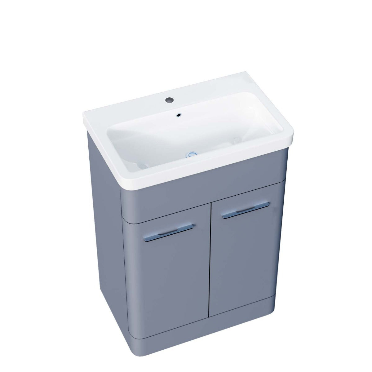 Lex Freestanding Bathroom Vanity Unit Ceramic Basin Cabinet Matte Grey 600mm