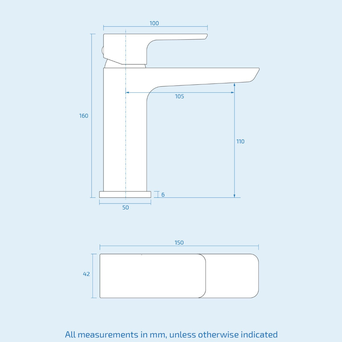 Merton White Basin Vanity Unit Tap and Tap with Waste Set