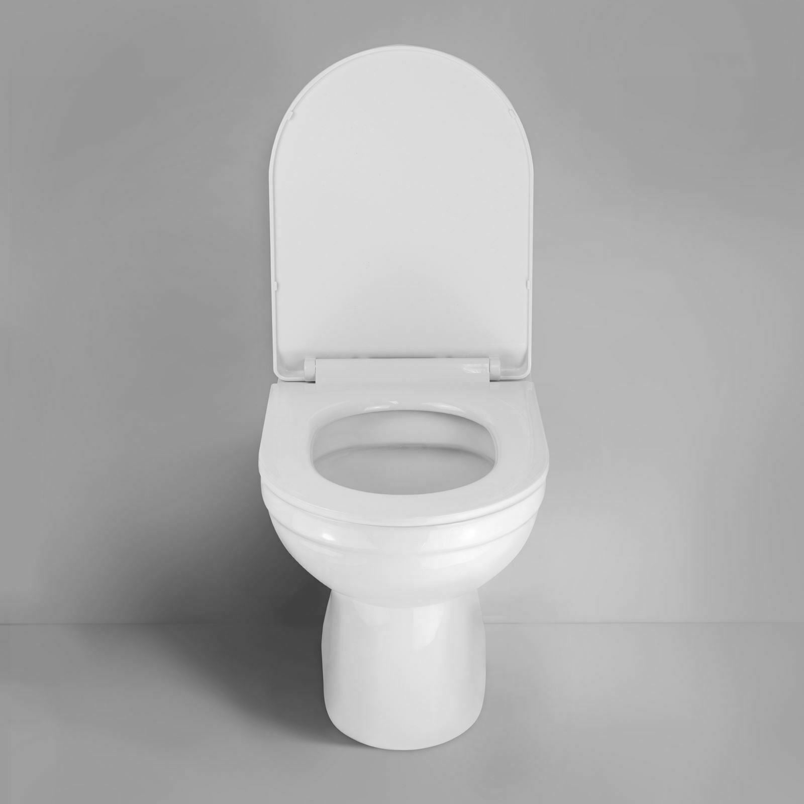 Debra Back To Wall Ceramic WC Toilet Pan with Soft Close Seat