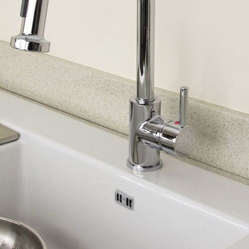Chrome Bathroom / Kitchen Basin Sink Decorative Overflow Cover Plate And Bolt