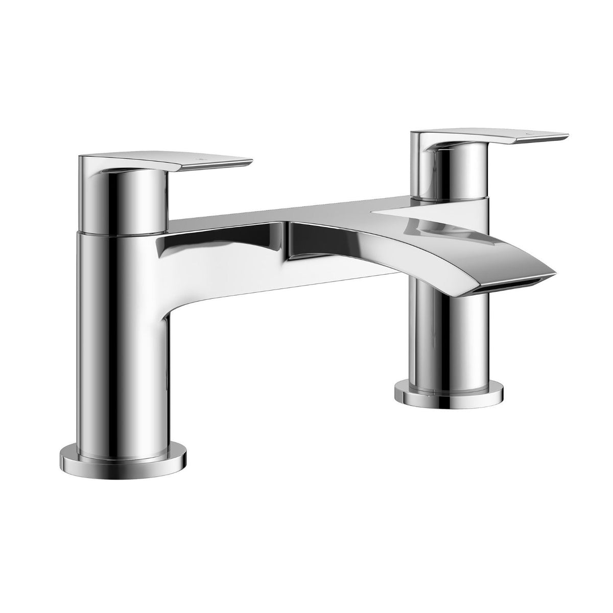 Vago Modern Waterfall Design Basin Mono Mixer Tap & Bath Filler Tap + Basin Waste