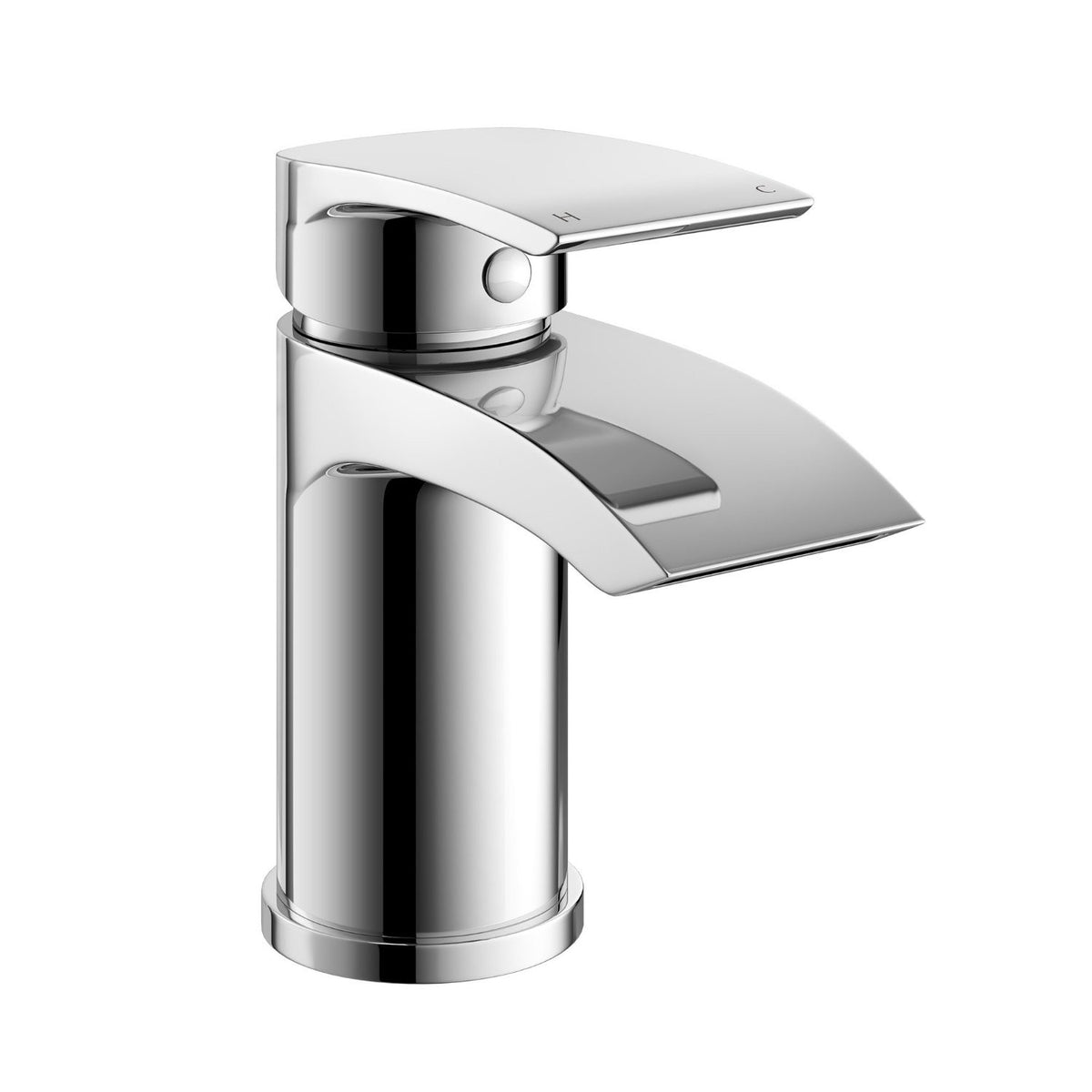 Vago Modern Waterfall Design Basin Mono Mixer Tap & Bath Filler Tap + Basin Waste