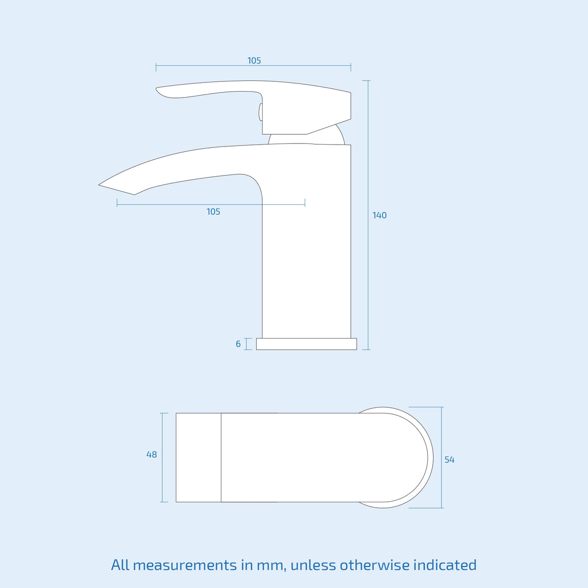 Vago Modern Waterfall Design Basin Mono Mixer Tap & Bath Filler Tap + Basin Waste