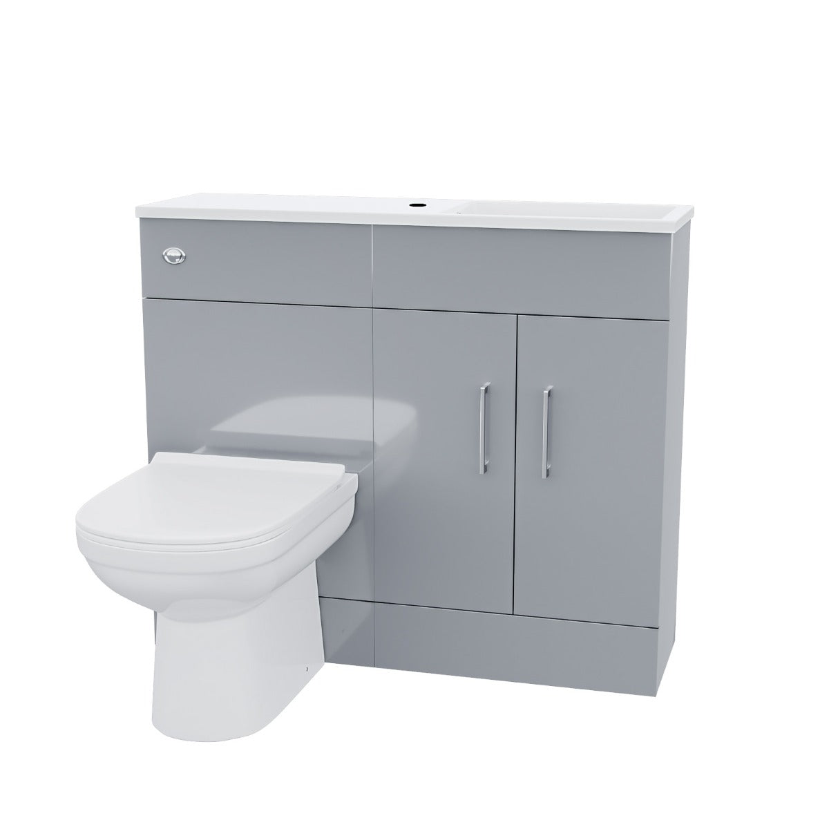 James 1000mm Slimline Floorstanding Vanity Basin and Eslo BTW Combo Unit Grey