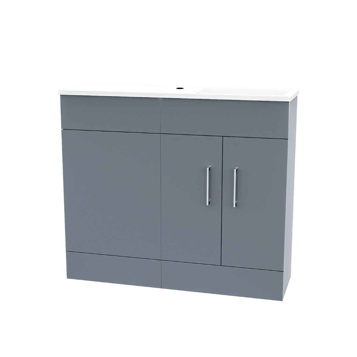 James 1000mm Slimline Vanity, Basin And WC Unit Grey