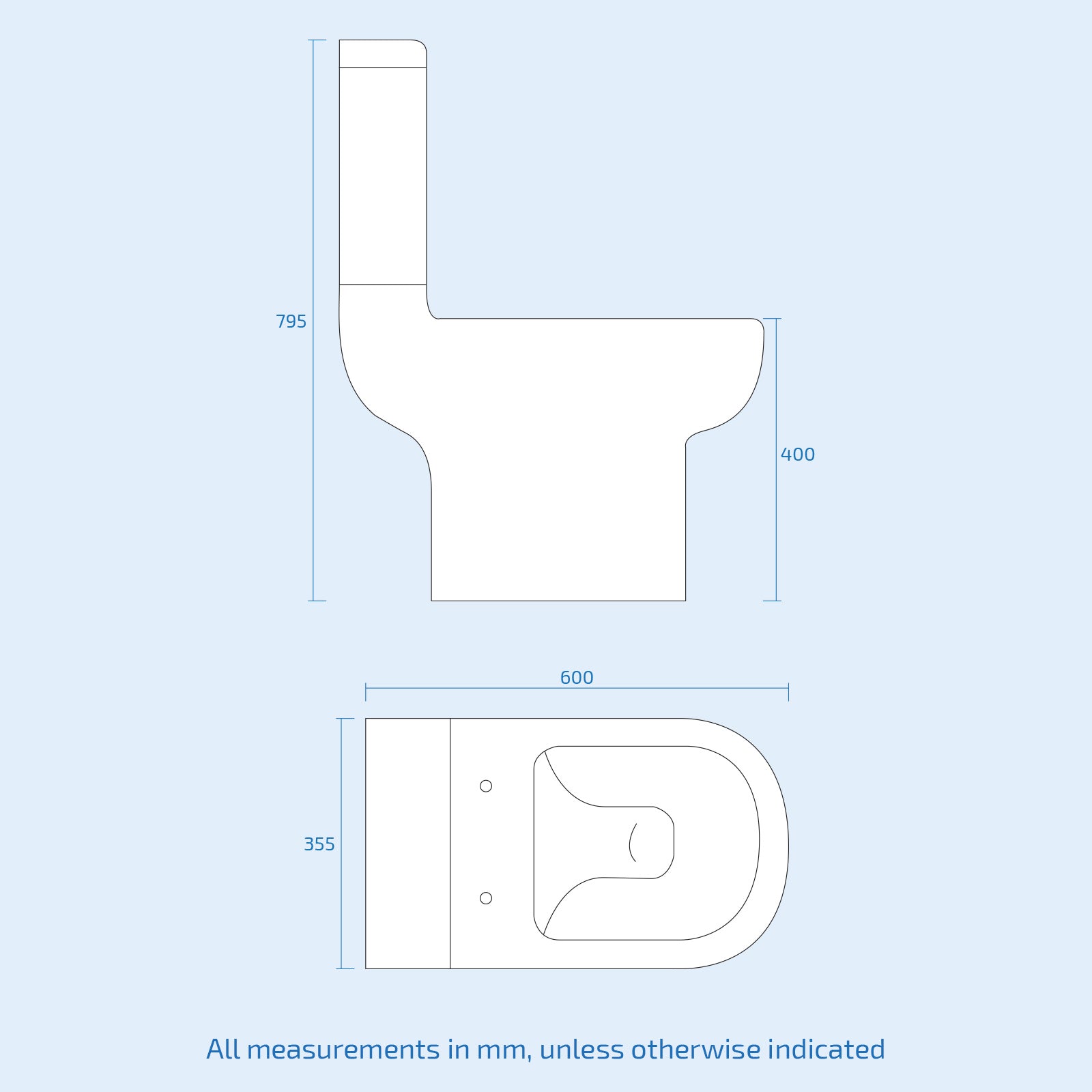 Barnolds Modern Ceramic Toilet Pan, Dual Flush Cistern And Soft Close Seat