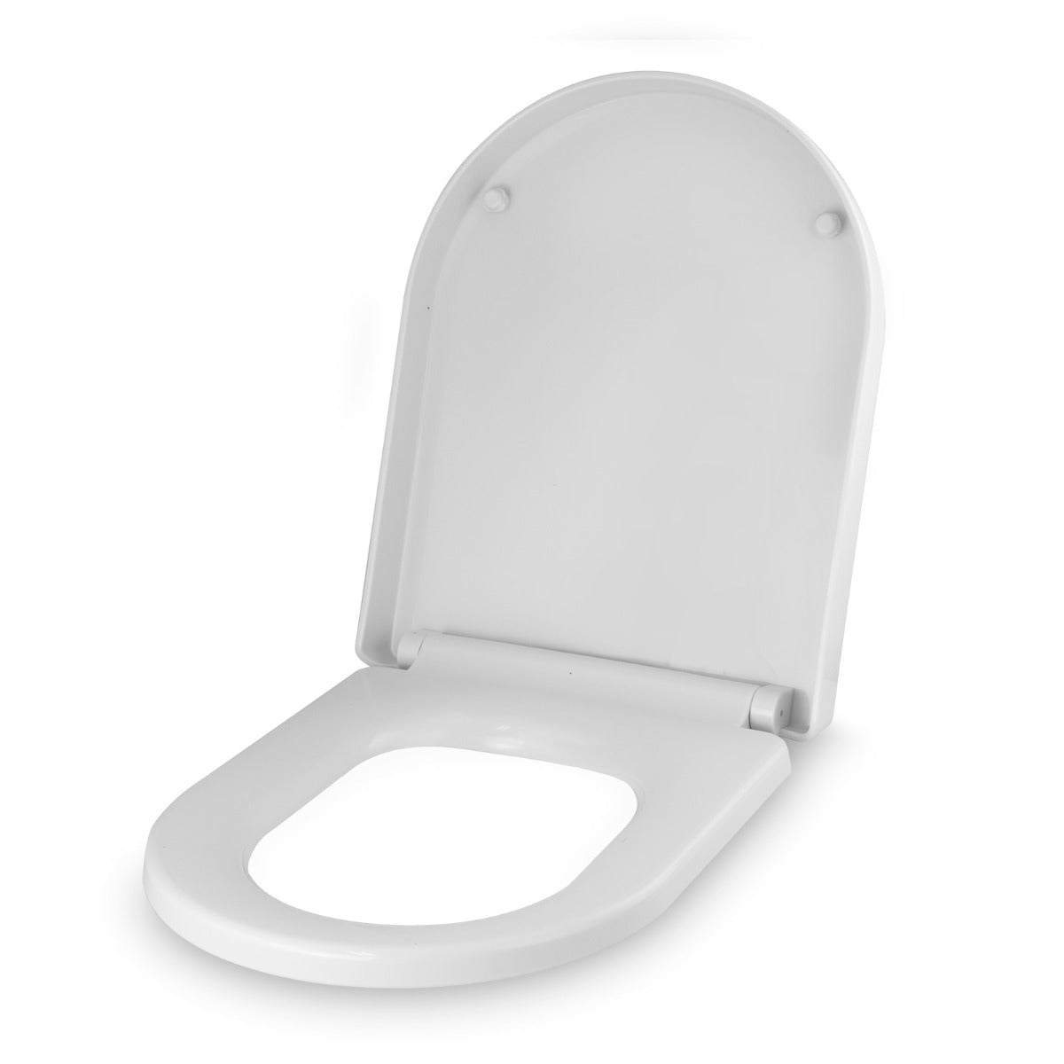 Universal Classic D-Shaped Design White Soft-Close Toilet Seat