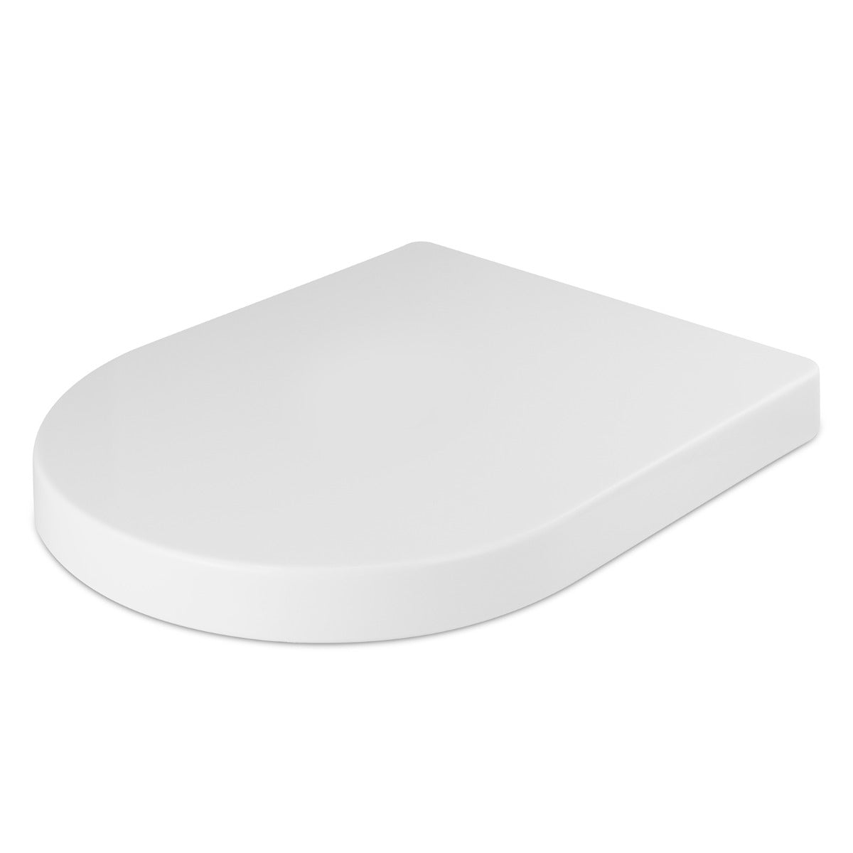 Universal Classic D-Shaped Design White Soft-Close Toilet Seat