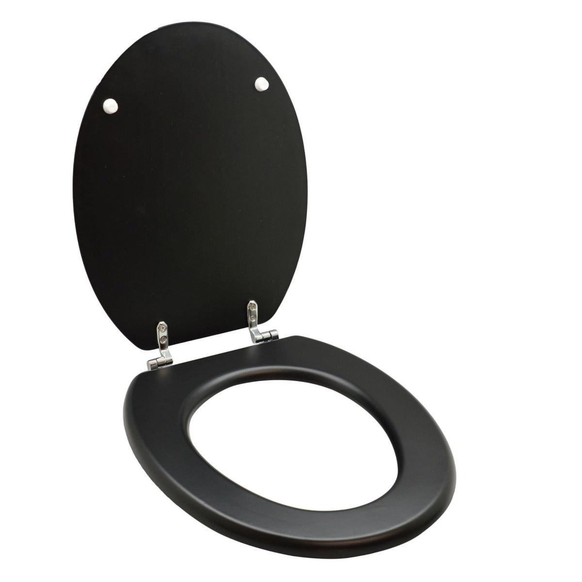 Universal Classic Oval Shaped Design Toilet Seat & Fixings Black