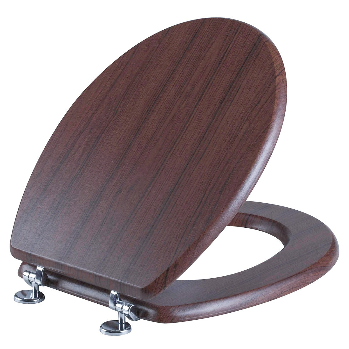 Universal Classic Oval Shaped Design Toilet Seat & Fixings Oak Red