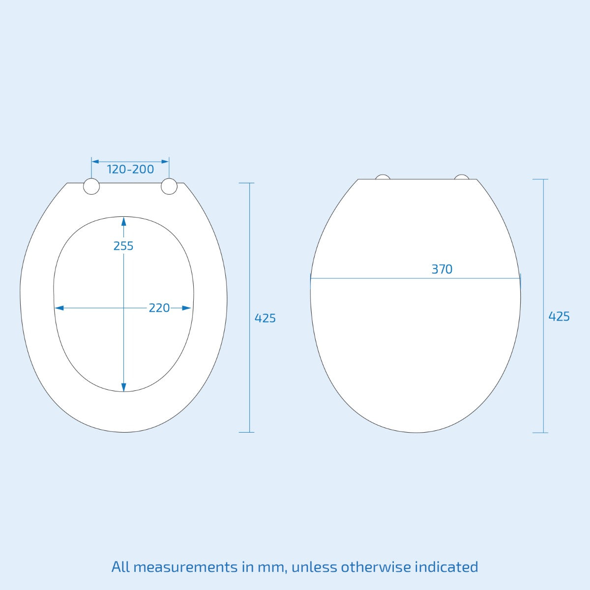 Universal Classic Oval Shaped Design Oak Toilet Seat & Fixings | Gorge