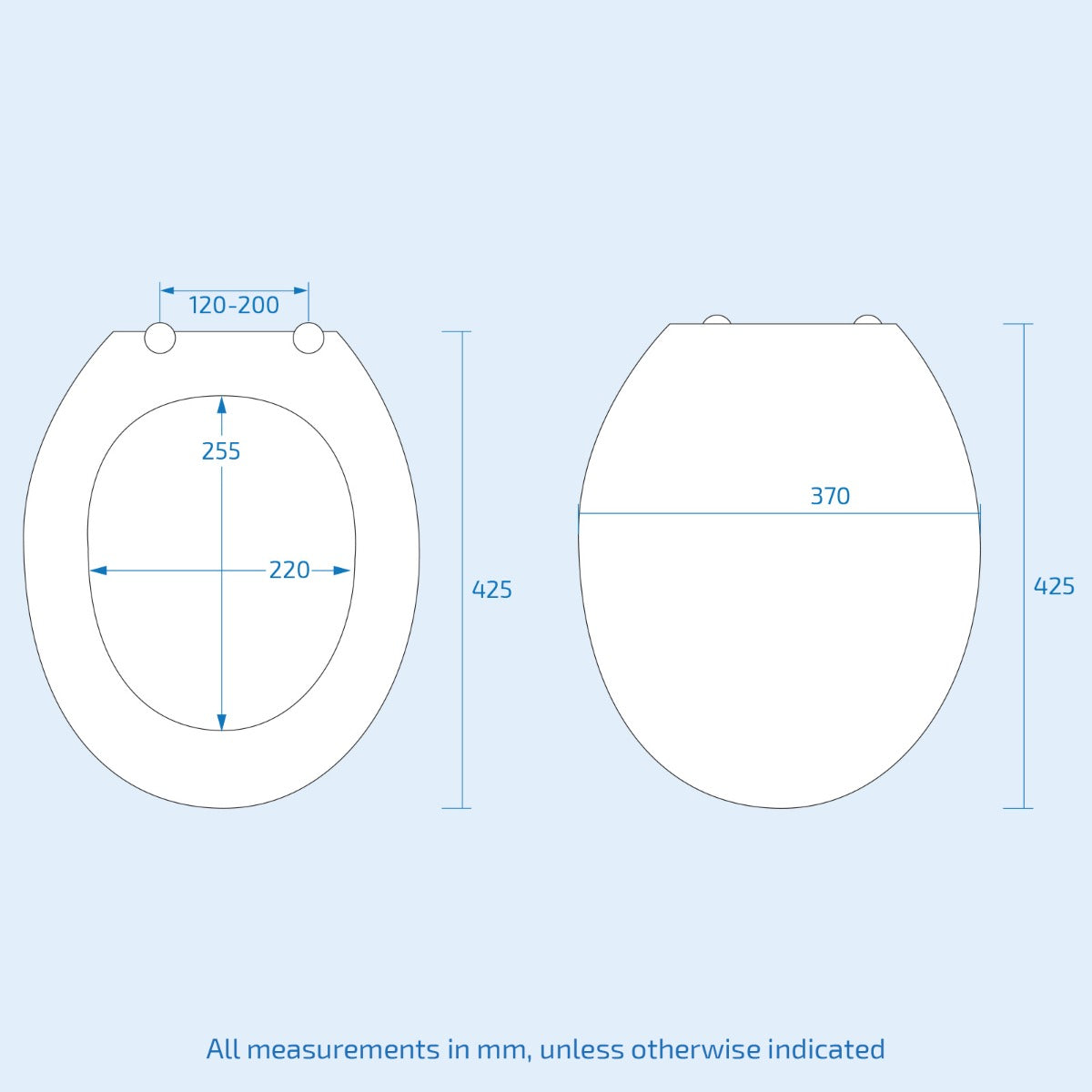 Universal Classic Oval Shaped Design Pine Toilet Seat & Fixings | Gorge