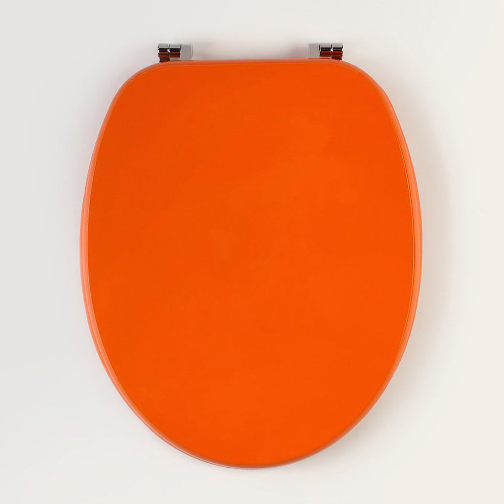 Universal Classic Oval Shaped Design Toilet Seat & Fixings Orange