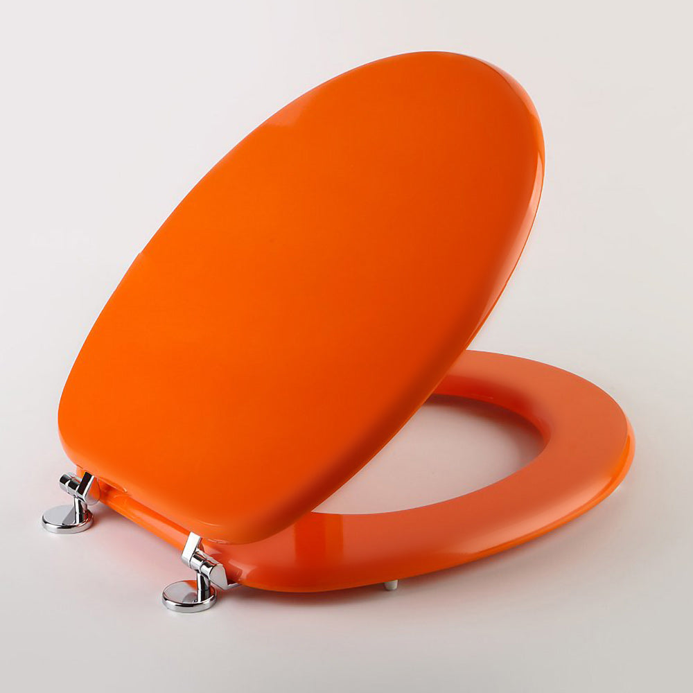 Universal Classic Oval Shaped Design Toilet Seat & Fixings Orange