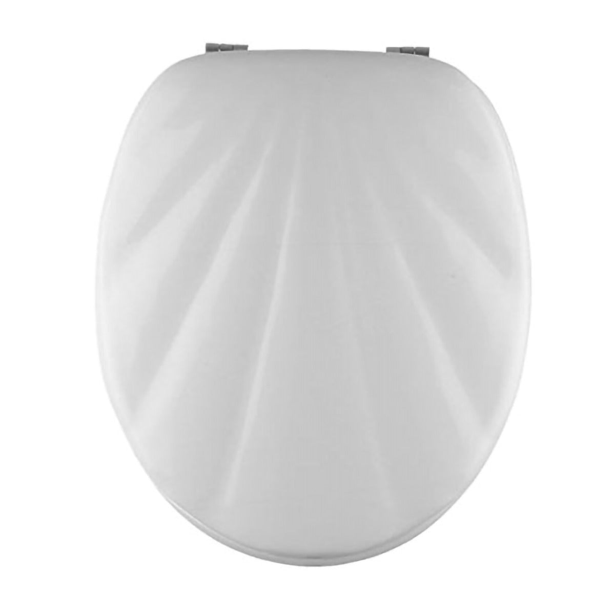 Universal Classic Oval Shell Shaped Design Toilet Seat & Fixings White