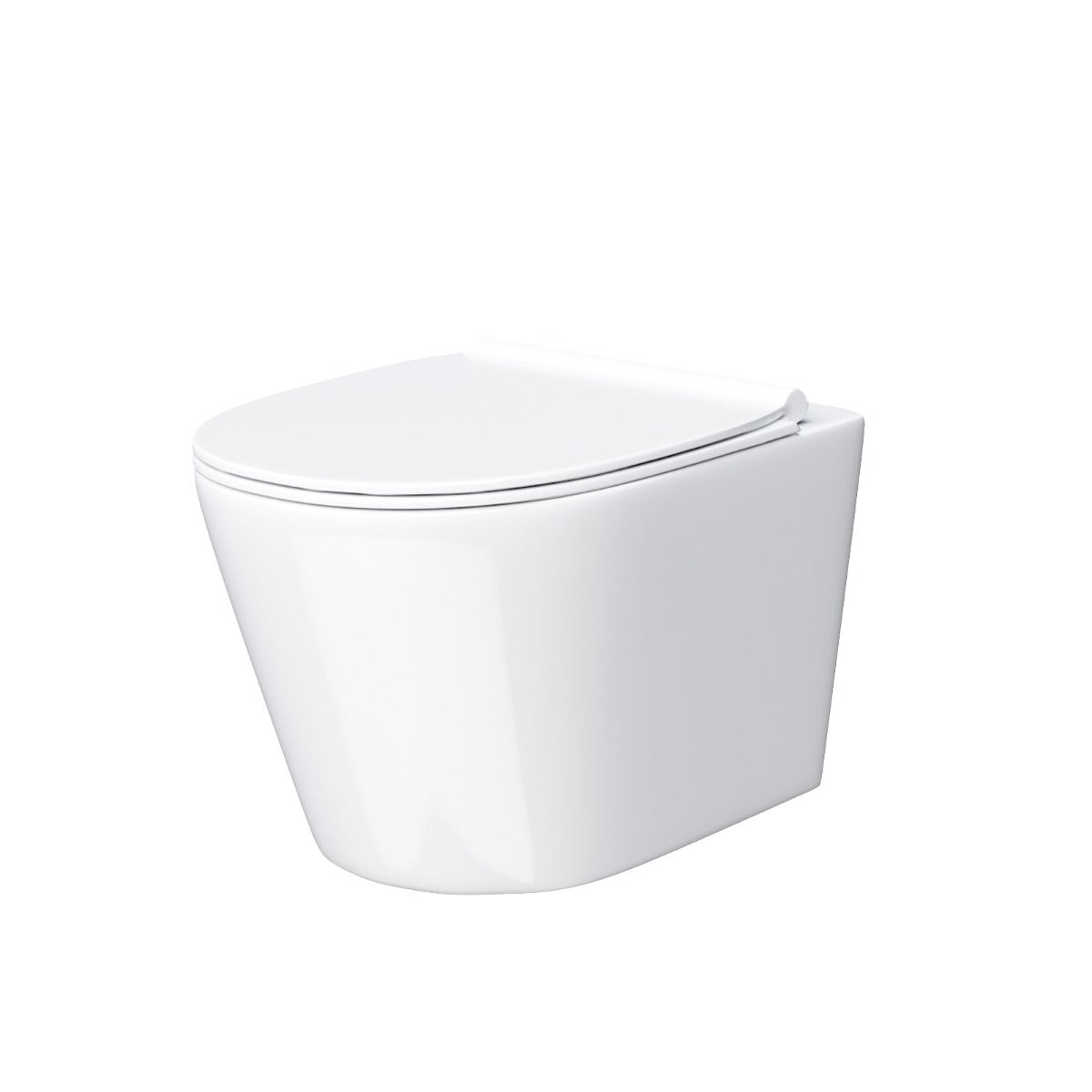 Wila White Rimless Wall Hung Toilet With Ultra Slim Soft Close Seat