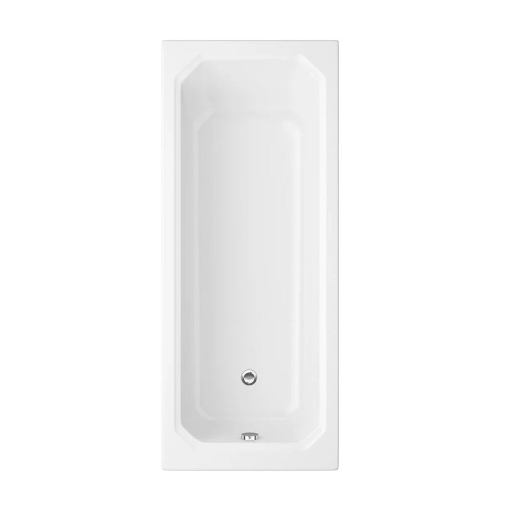 Kartell White Single Ended Bath With 2 Tap Holes - 1700 x 750 mm